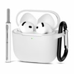 White Silicone Case Cover for AirPods 4th Generation